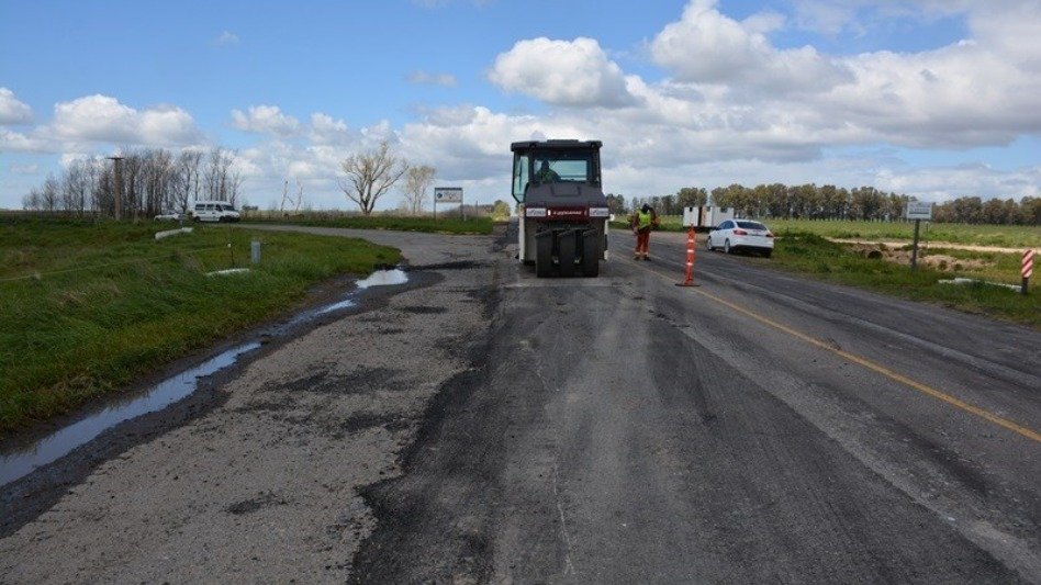 Dieron inicio las tareas de bacheo en la ruta provincial 86