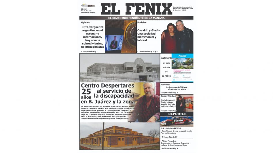 Diario El Fénix. Edición domingo 9 de octubre