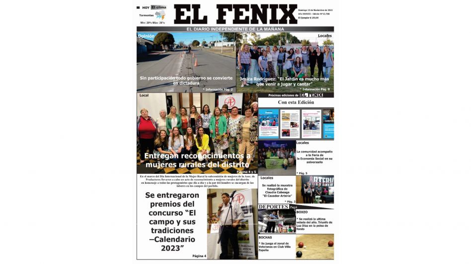 Diario El Fénix. Edición domingo 13 de noviembre
